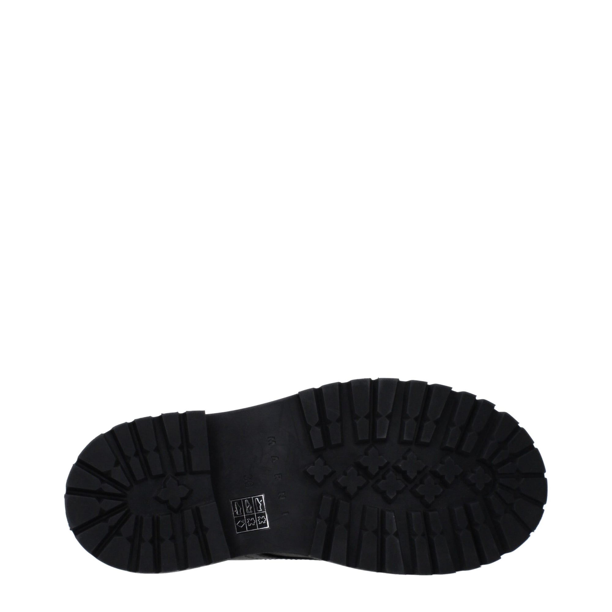 Richelieus et derbies en cuir noir Marni
