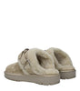 Burberry Green Leather Slippers Sandals
