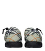 Burberry Green Fabric Slip-On Loafers