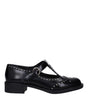 Miu Miu Black Leather Slip-On Loafers