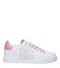 Dolce & Gabbana White Leather Low Tops