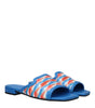 Jimmy Choo Light Blue Fabric Slippers Sandals