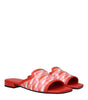 Jimmy Choo Orange Fabric Slippers Sandals