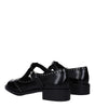 Miu Miu Black Leather Slip-On Loafers