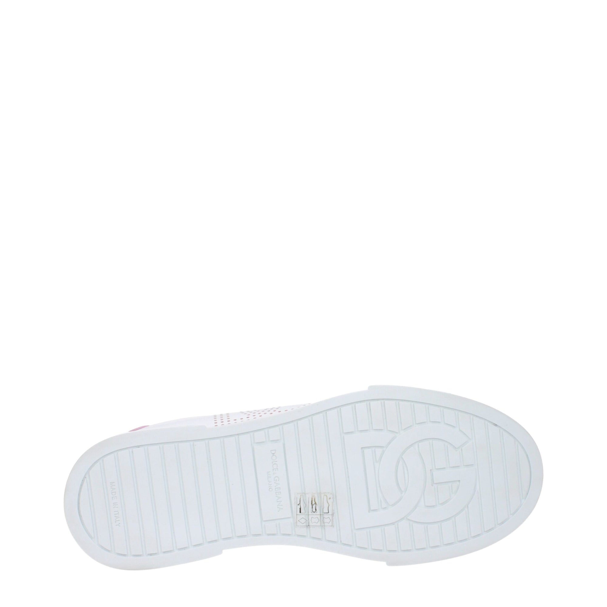 Dolce & Gabbana White Leather Low Tops