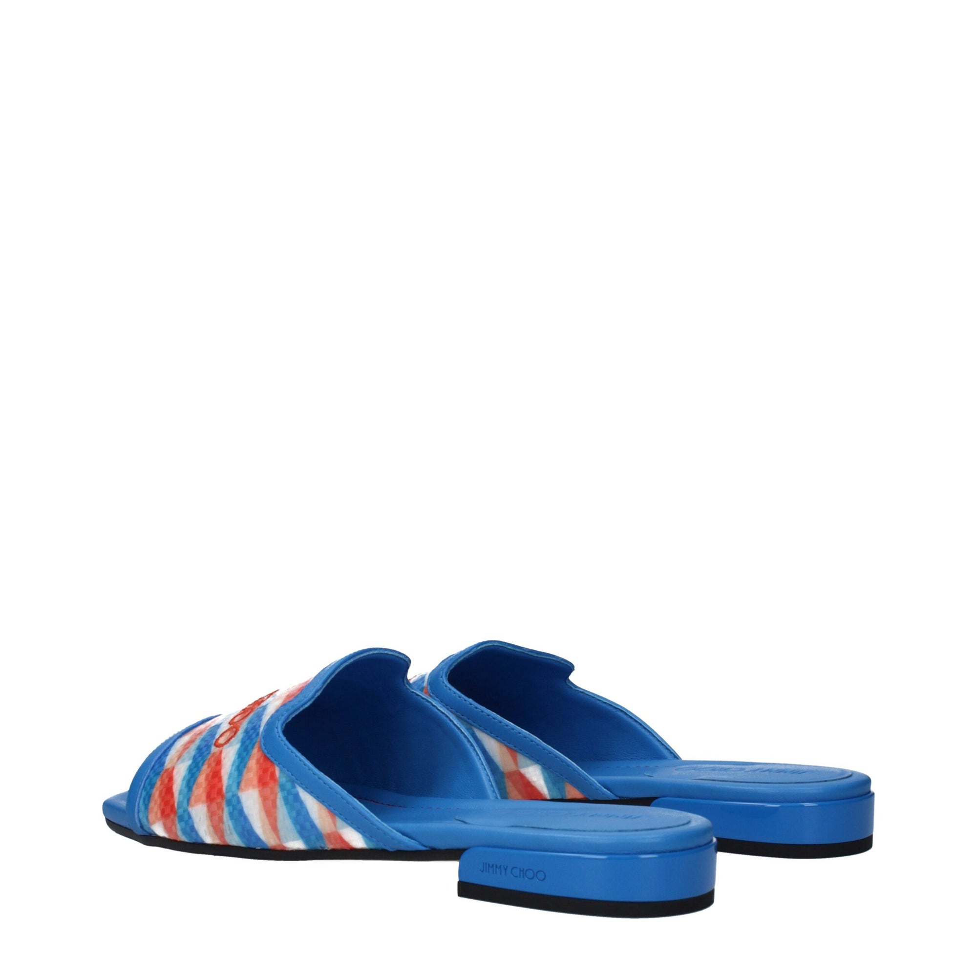 Jimmy Choo Light Blue Fabric Slippers Sandals