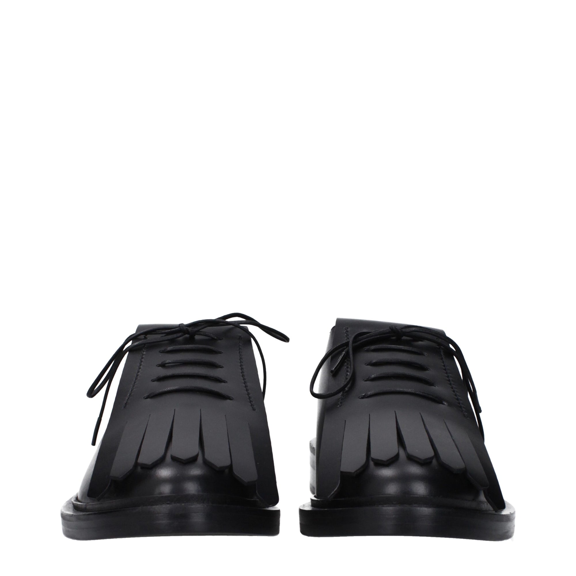 Max Mara Black Leather Oxfords And Derbies