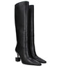 Jacquemus Black Leather High Heel Boots