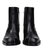 Versace Black Leather Ankle