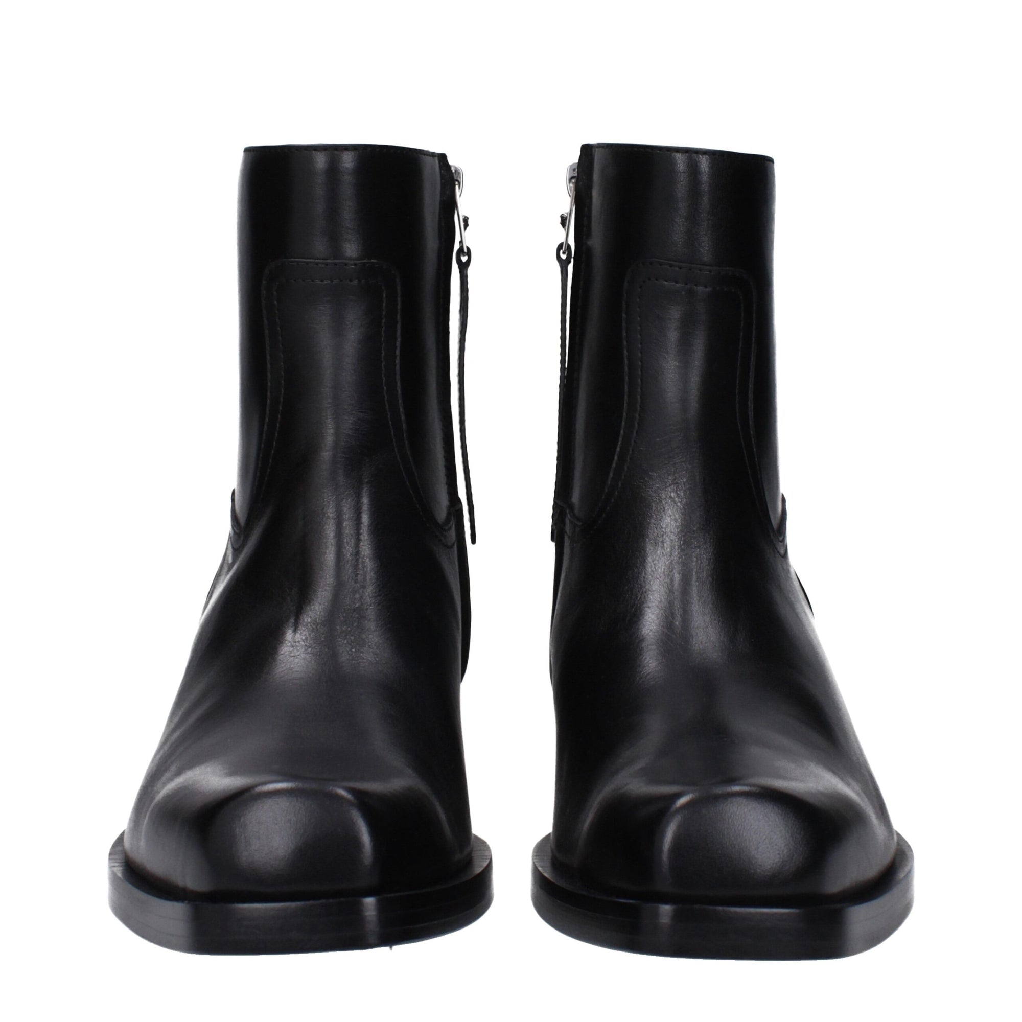 Versace Black Leather Ankle