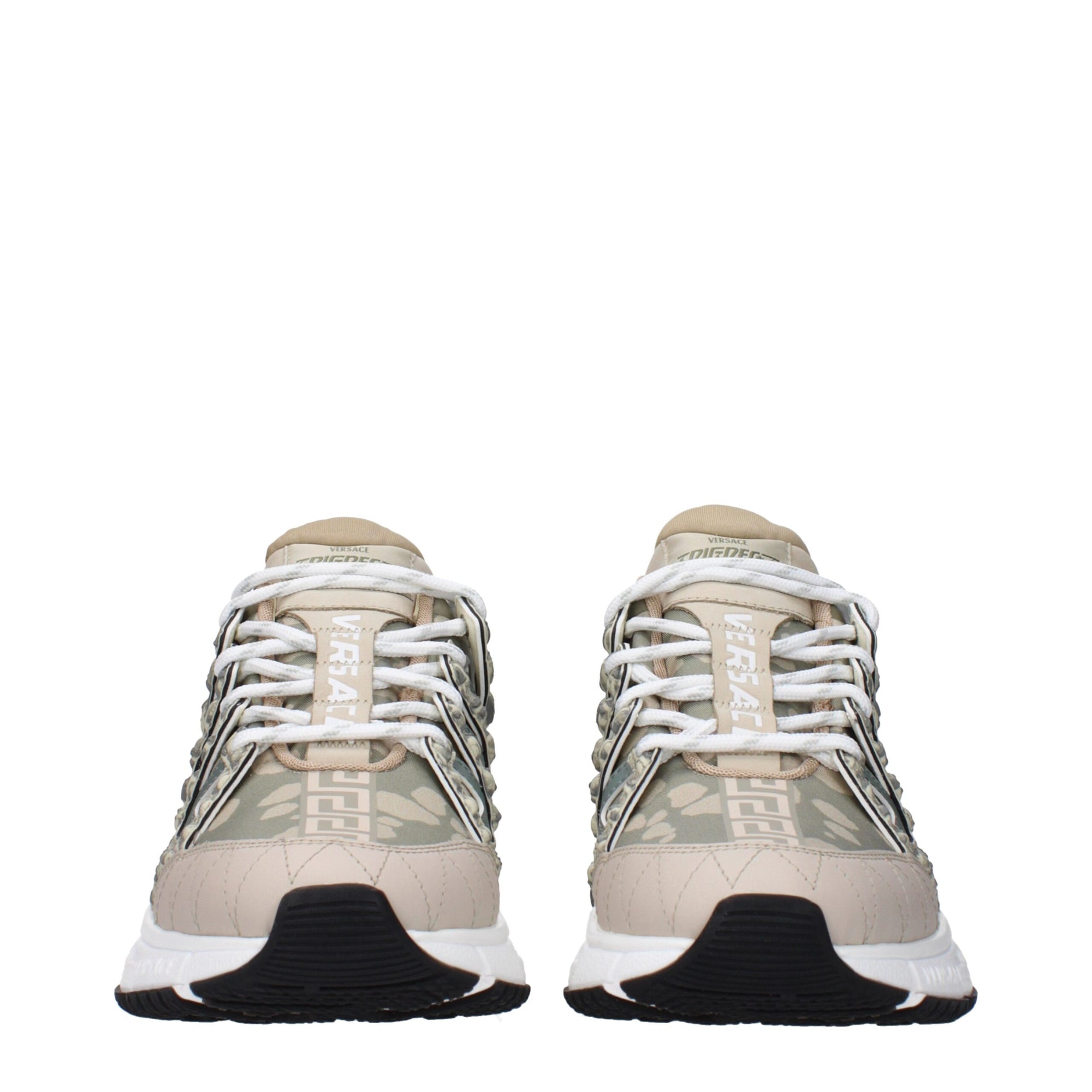 Versace Green Fabric Low Tops