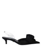 Versace Black Satin Flat Sandals