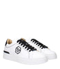 Philipp Plein White Leather Low Tops