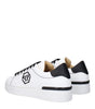 Philipp Plein White Leather Low Tops