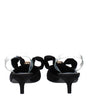 Versace Black Satin Flat Sandals