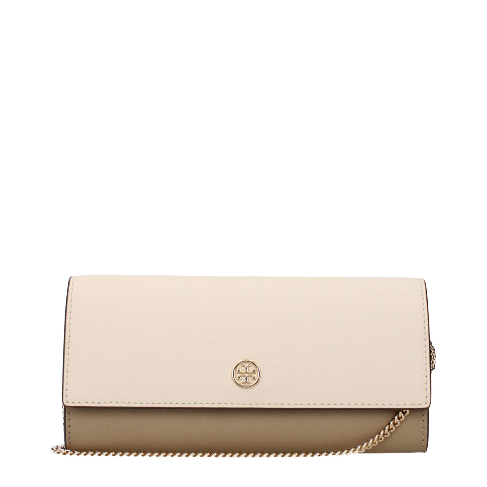 Pochettes en cuir beige Tory Burch