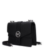 Michael Kors Black Leather Shoulder Bags