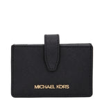 Porte-cartes en cuir noir Michael Kors