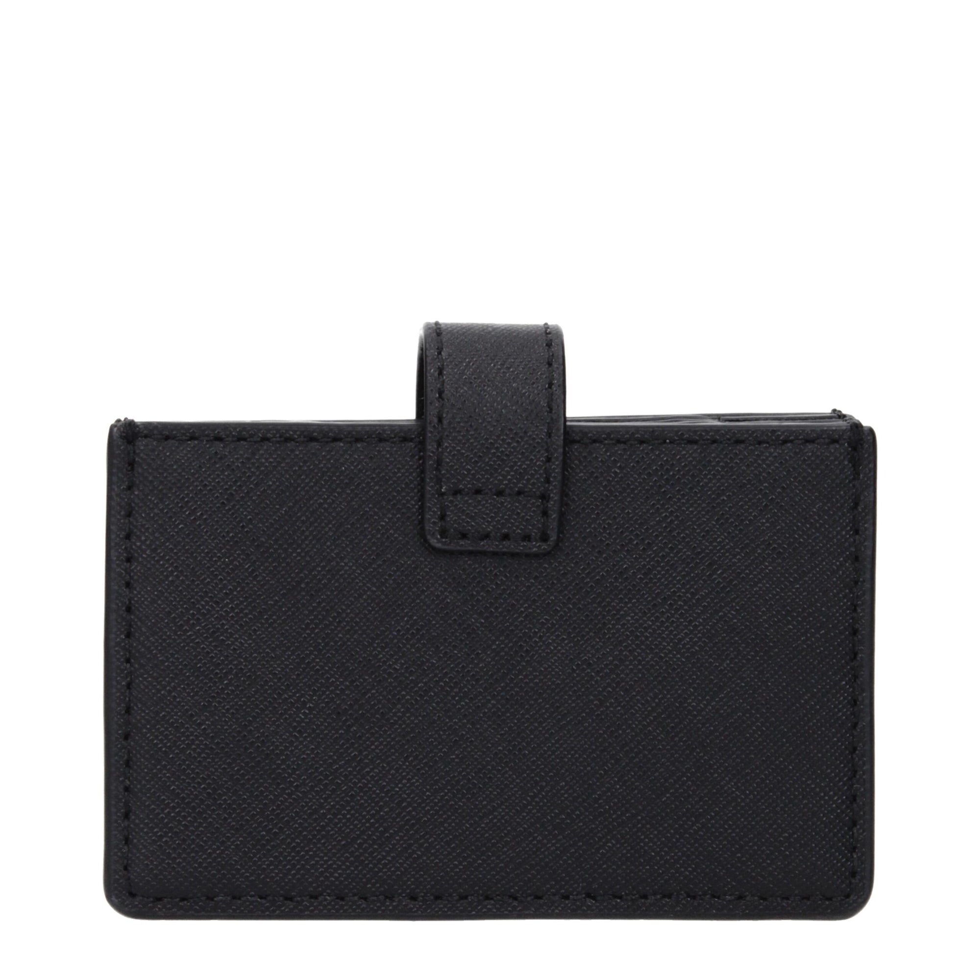 Porte-cartes en cuir noir Michael Kors
