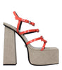 Versace Orange Leather Platforms