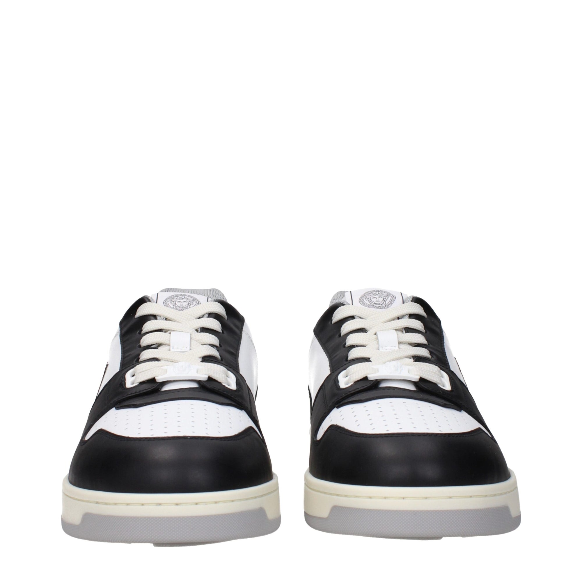 Versace White Leather Low Tops