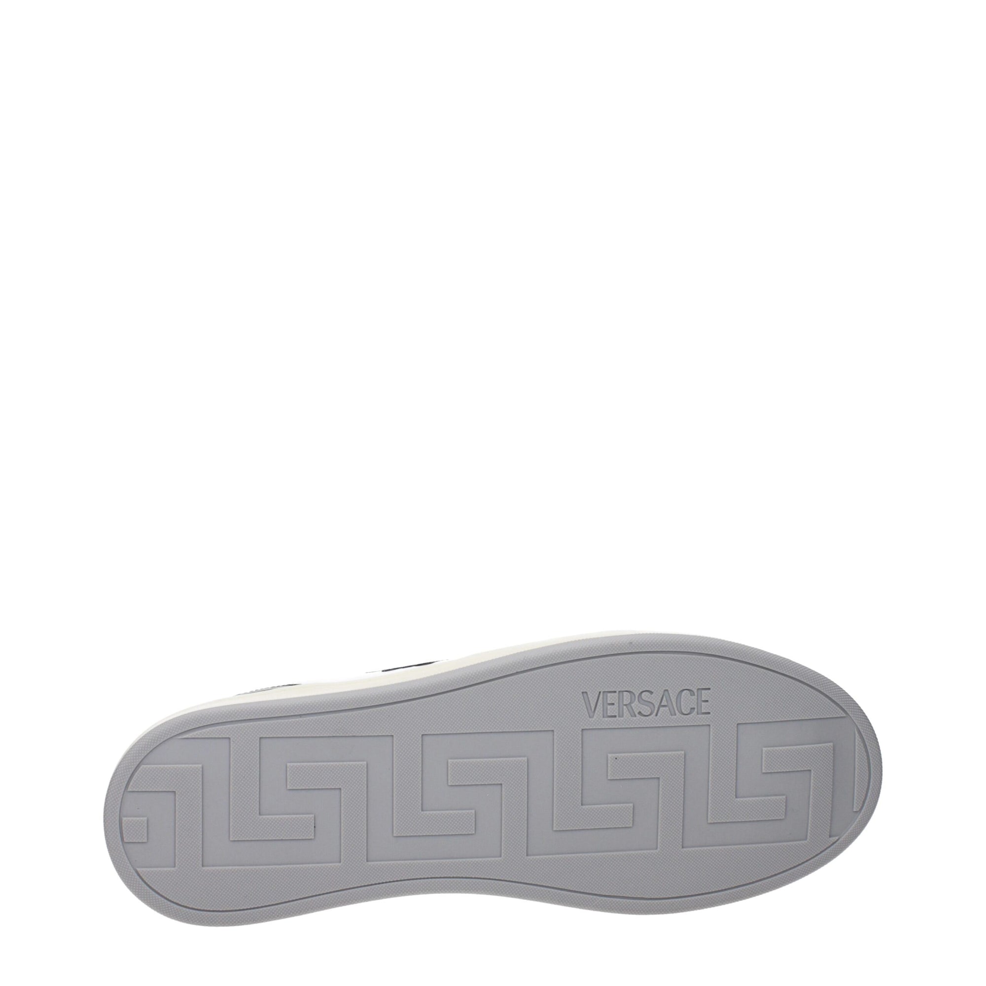Versace White Leather Low Tops