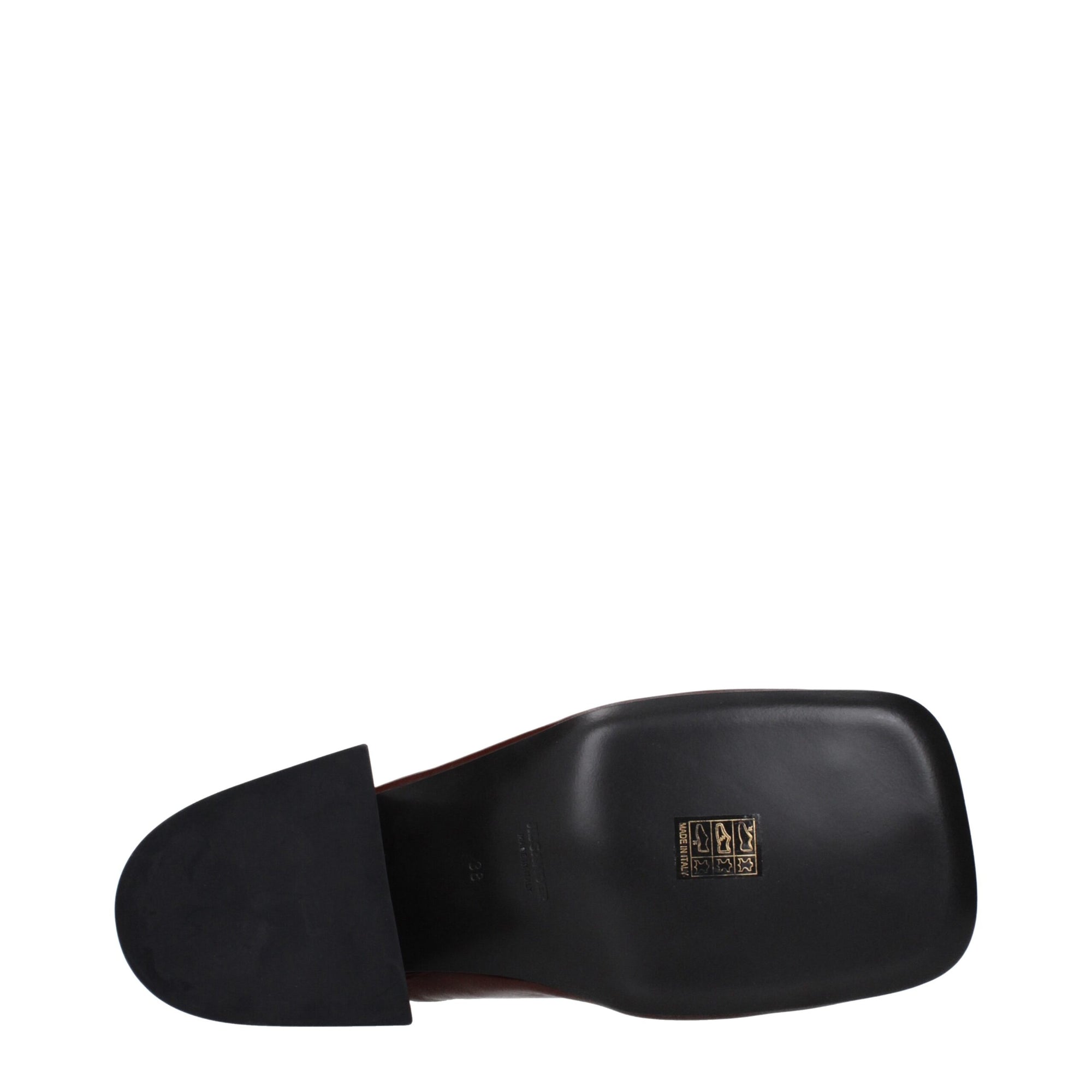 Jil Sander Red Leather Mules