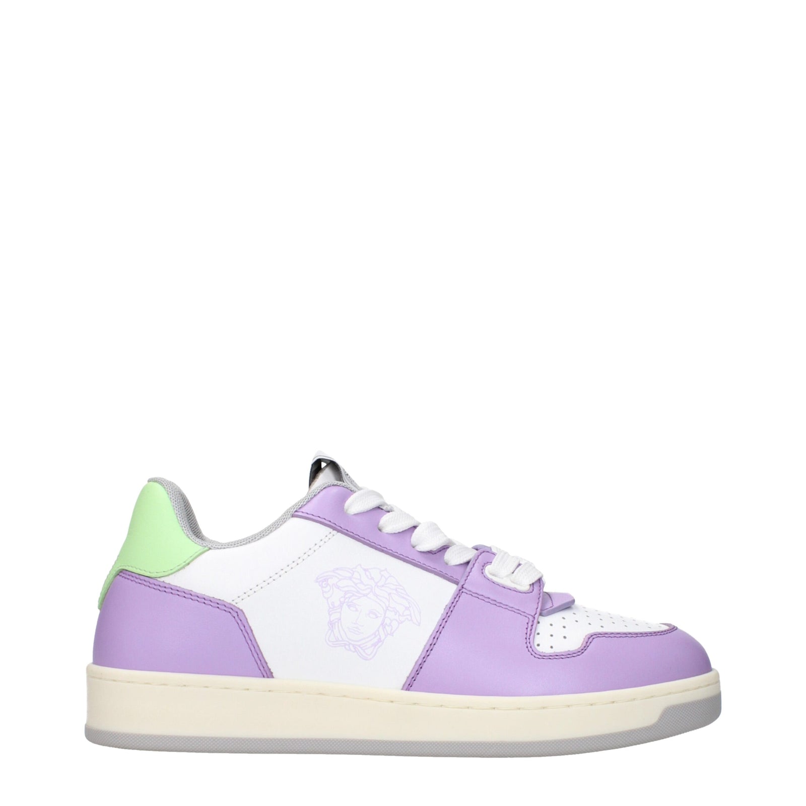 Versace White Leather Low Tops