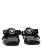 Versace Black Leather Ballet Flats