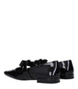 Versace Black Leather Ballet Flats