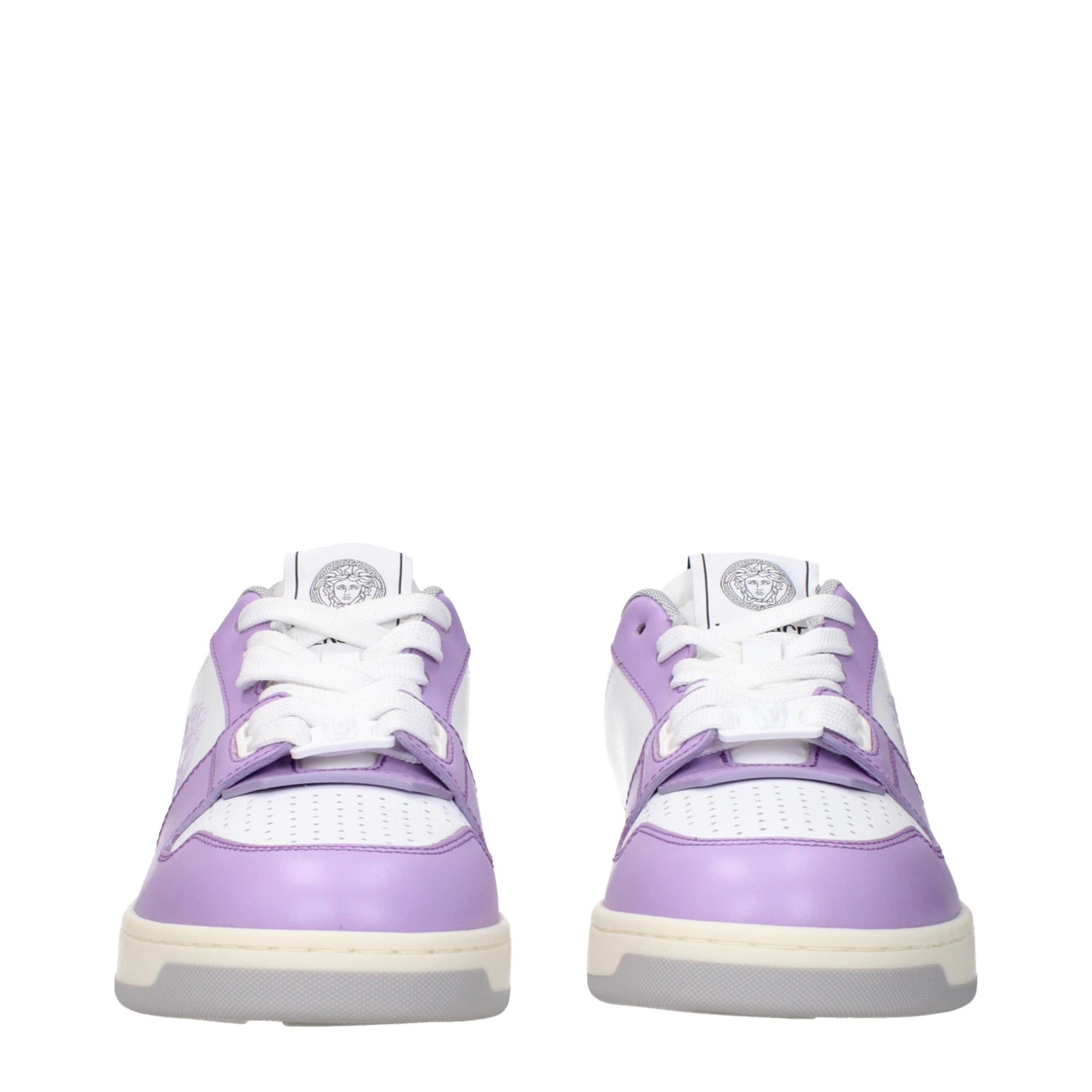 Versace White Leather Low Tops