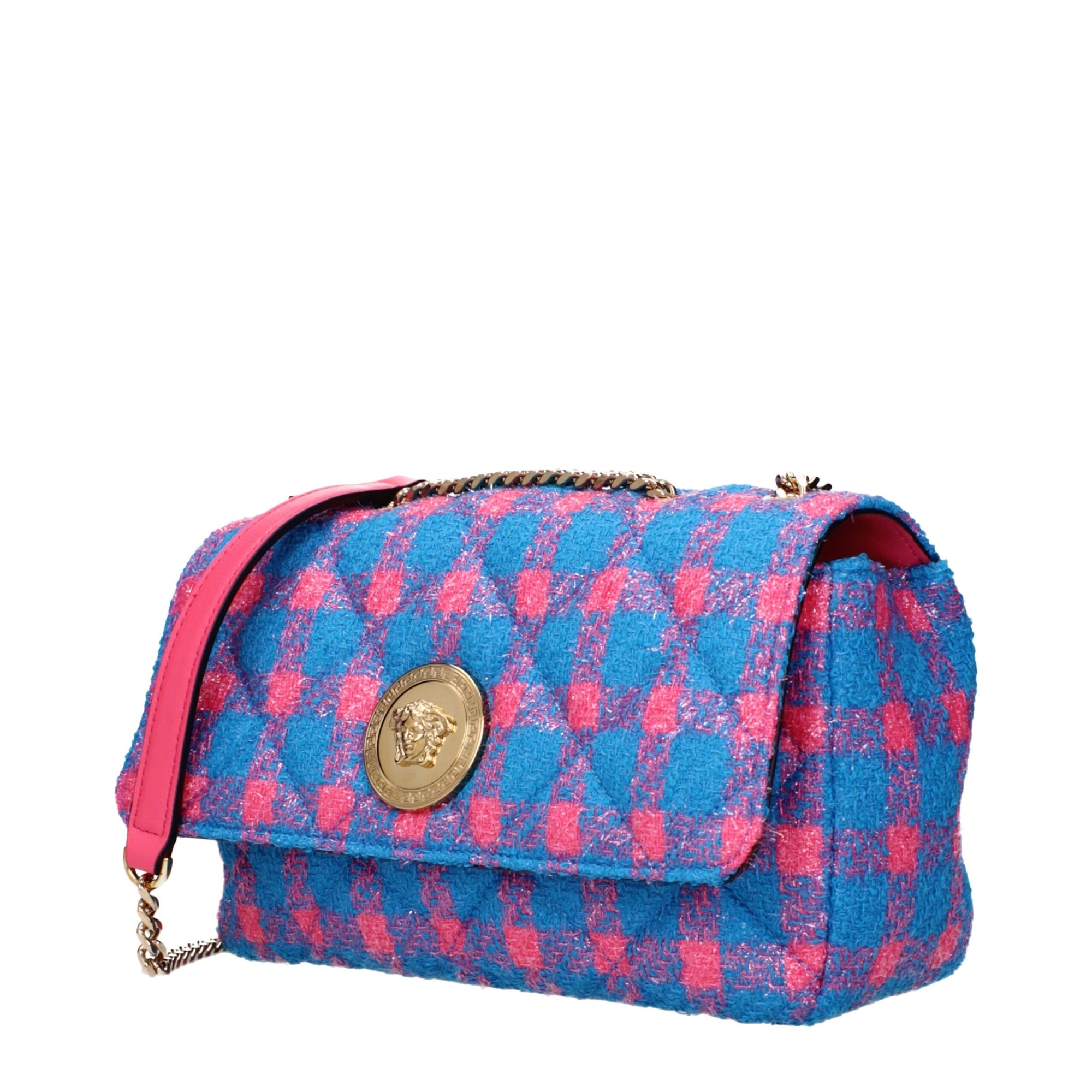 Sacs à bandoulière en tissu bleu Versace