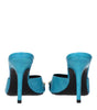 Versace Light Blue Leather Stiletto Heels Sandals