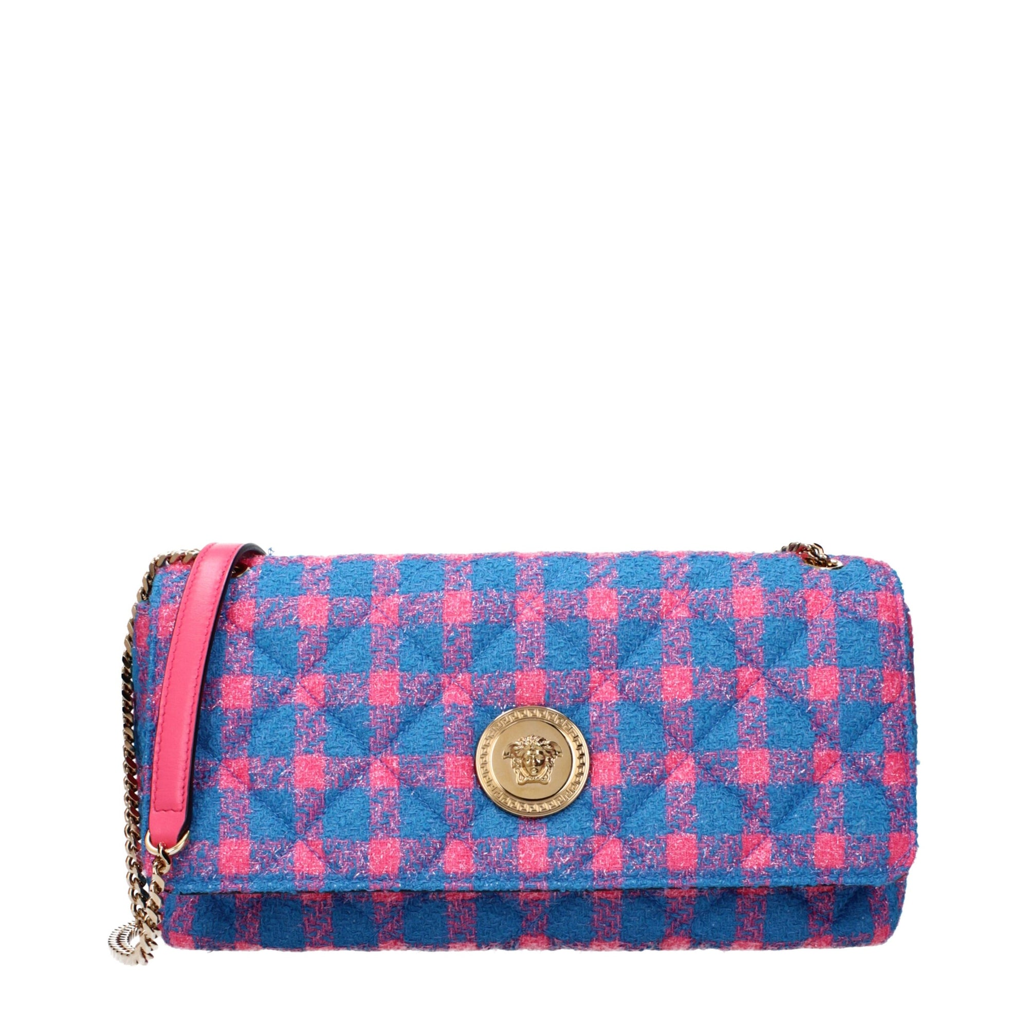 Sacs à bandoulière en tissu bleu Versace