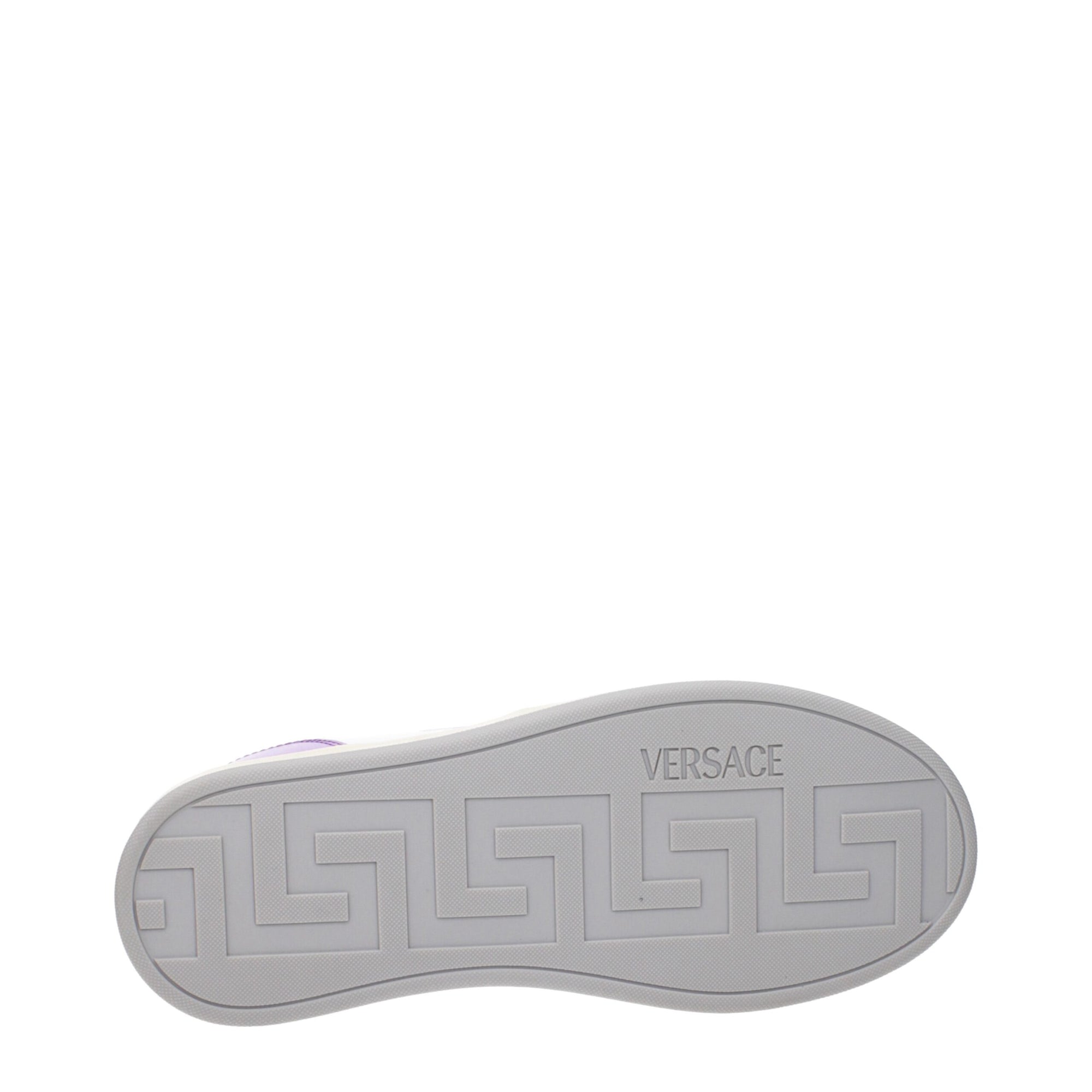 Versace White Leather Low Tops