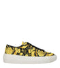 Versace Gold Fabric Sneakers