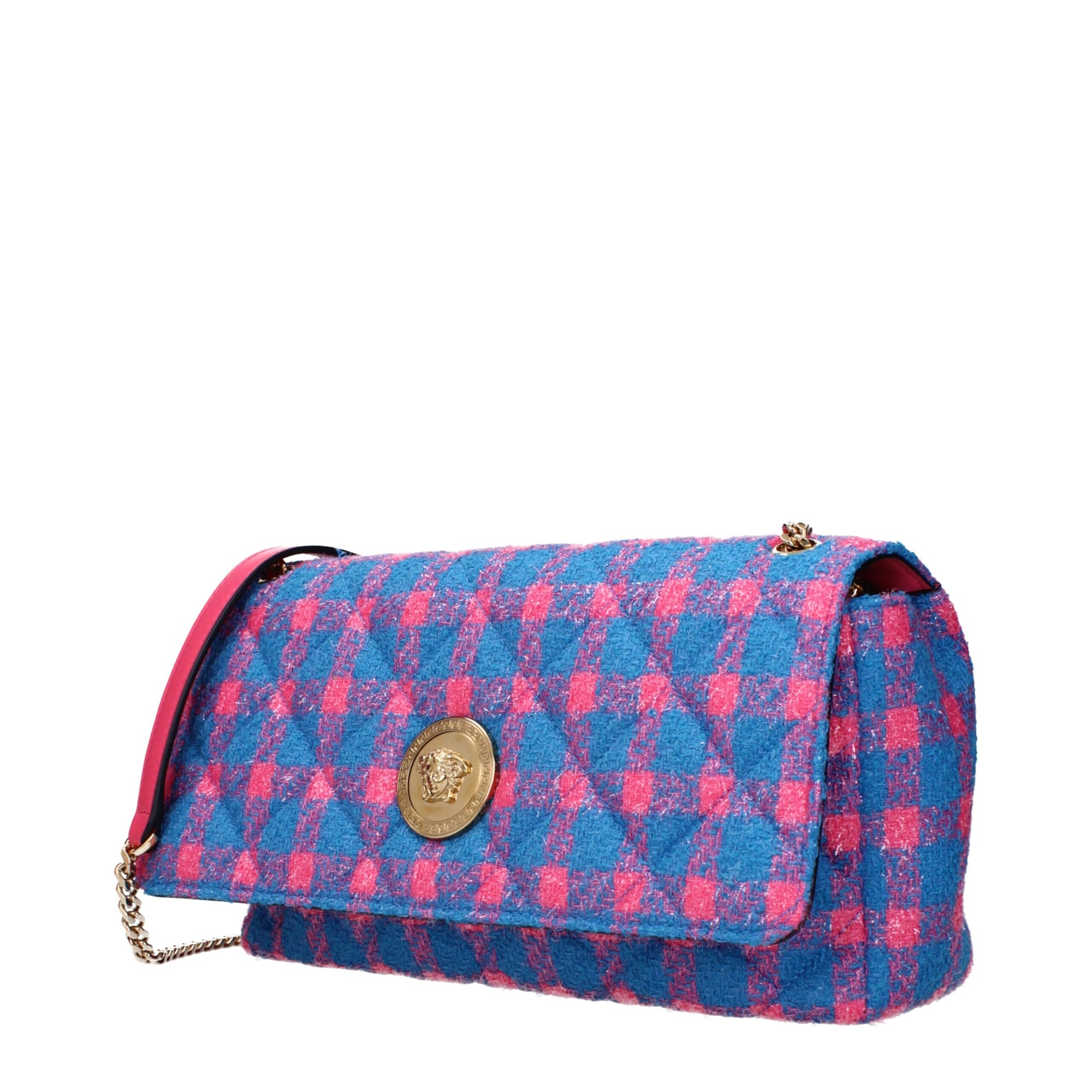 Sacs à bandoulière en tissu bleu Versace