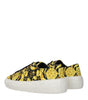 Versace Gold Fabric Sneakers