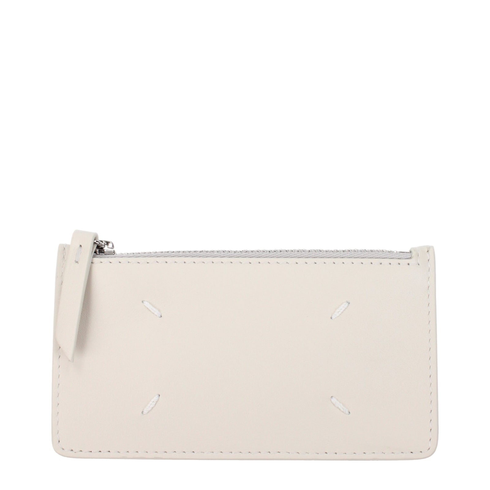 Portefeuilles en cuir beige Maison Margiela