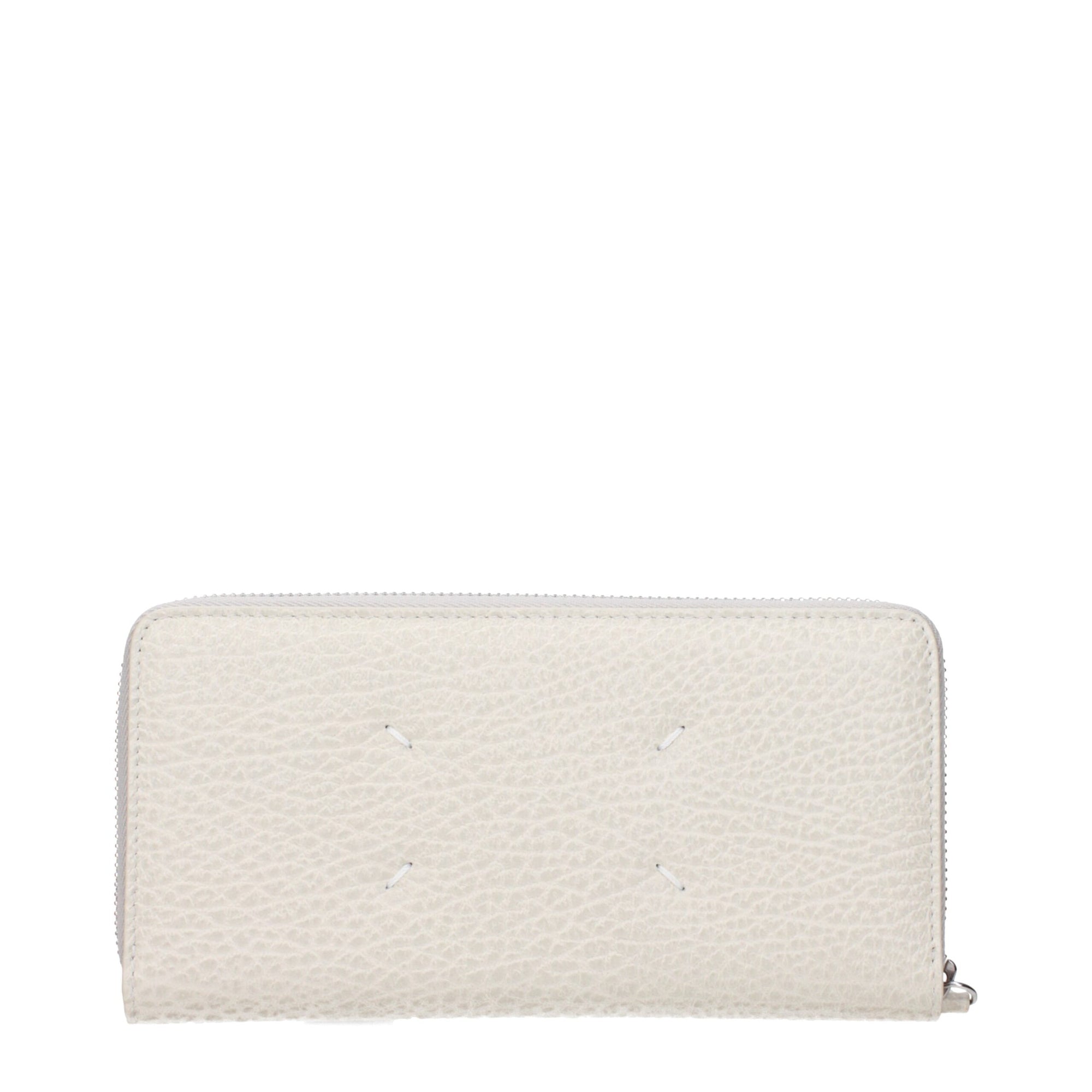 Portefeuille en cuir beige Maison Margiela