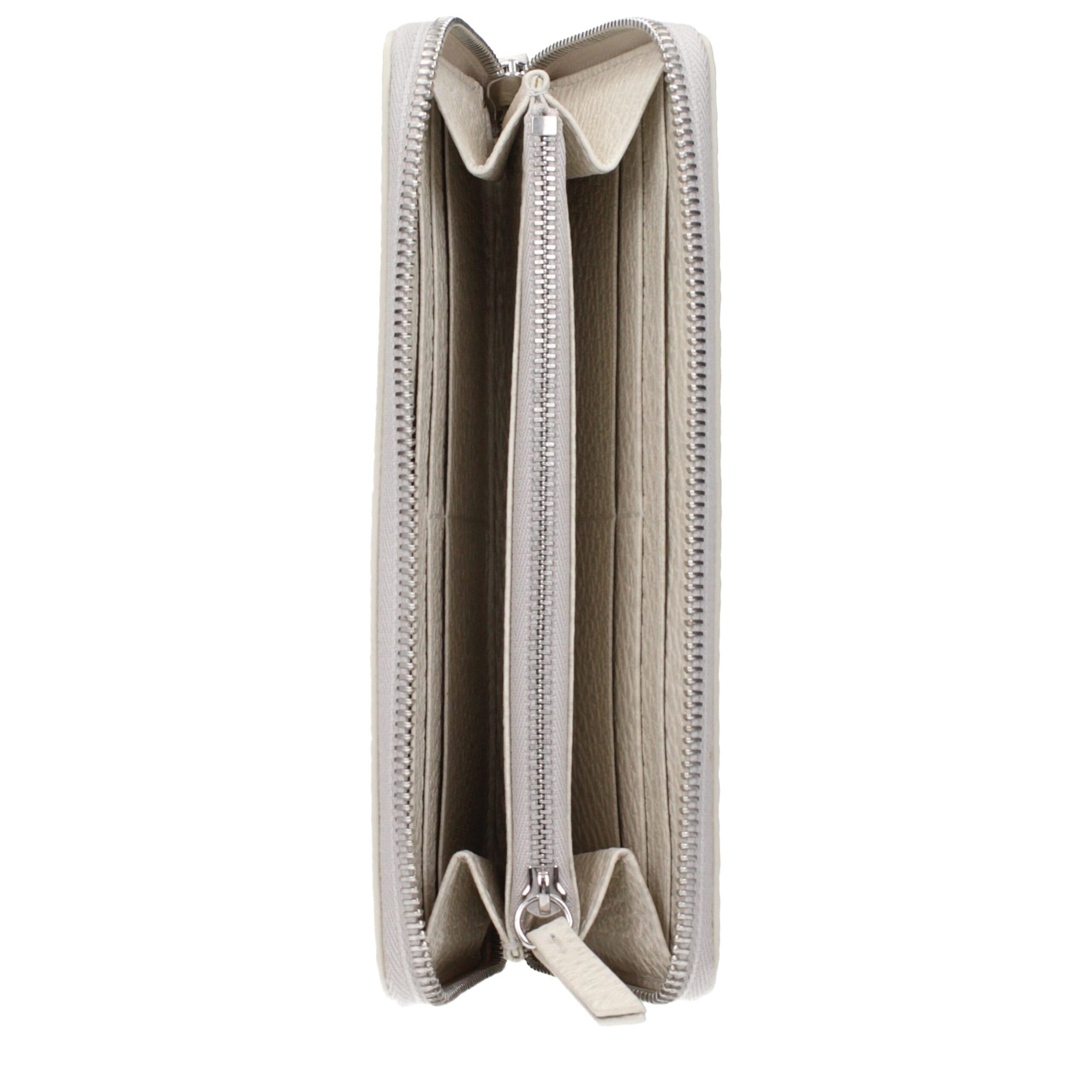 Portefeuille en cuir beige Maison Margiela