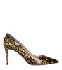 Broche en cuir marron Miu Miu