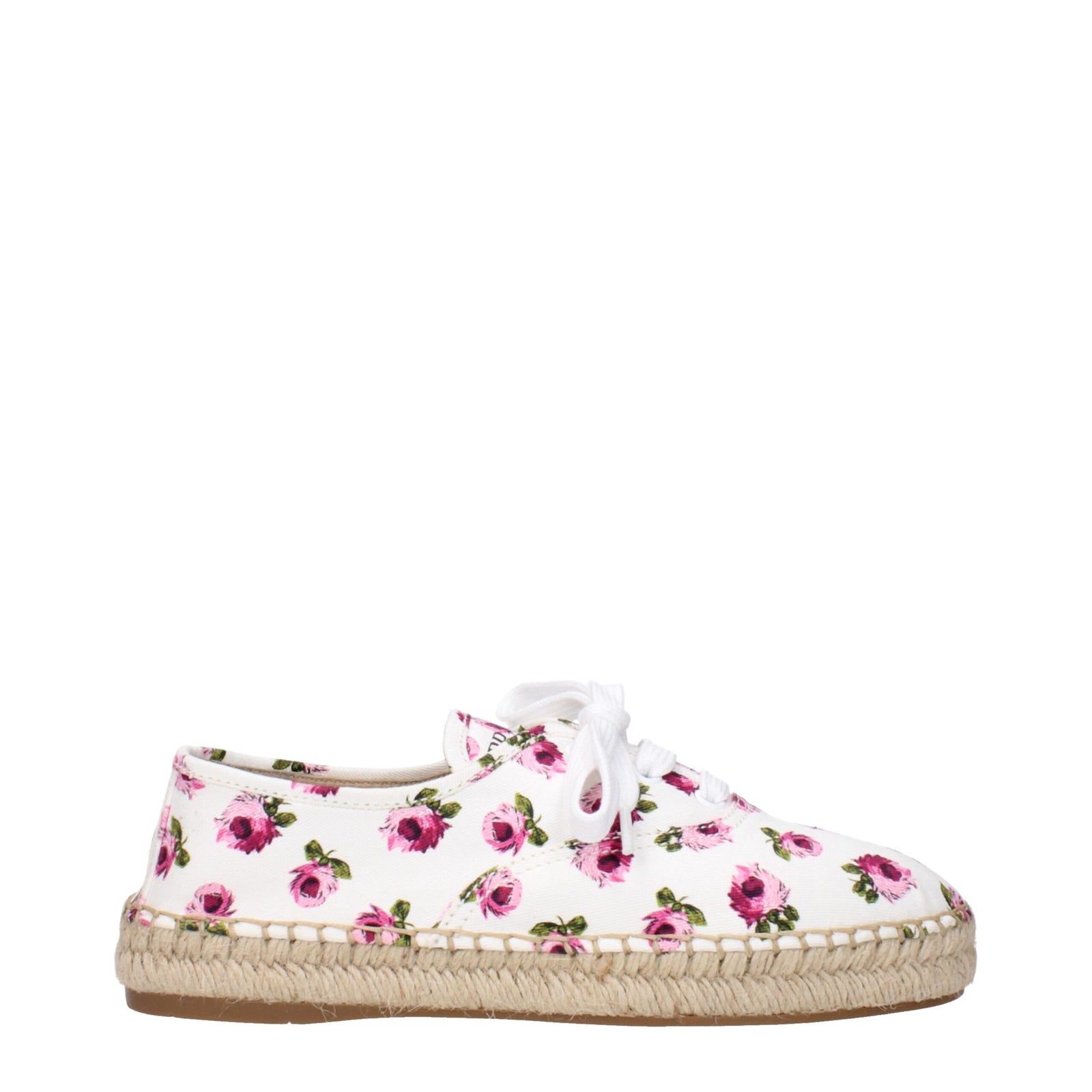 Espadrilles en tissu blanc Prada