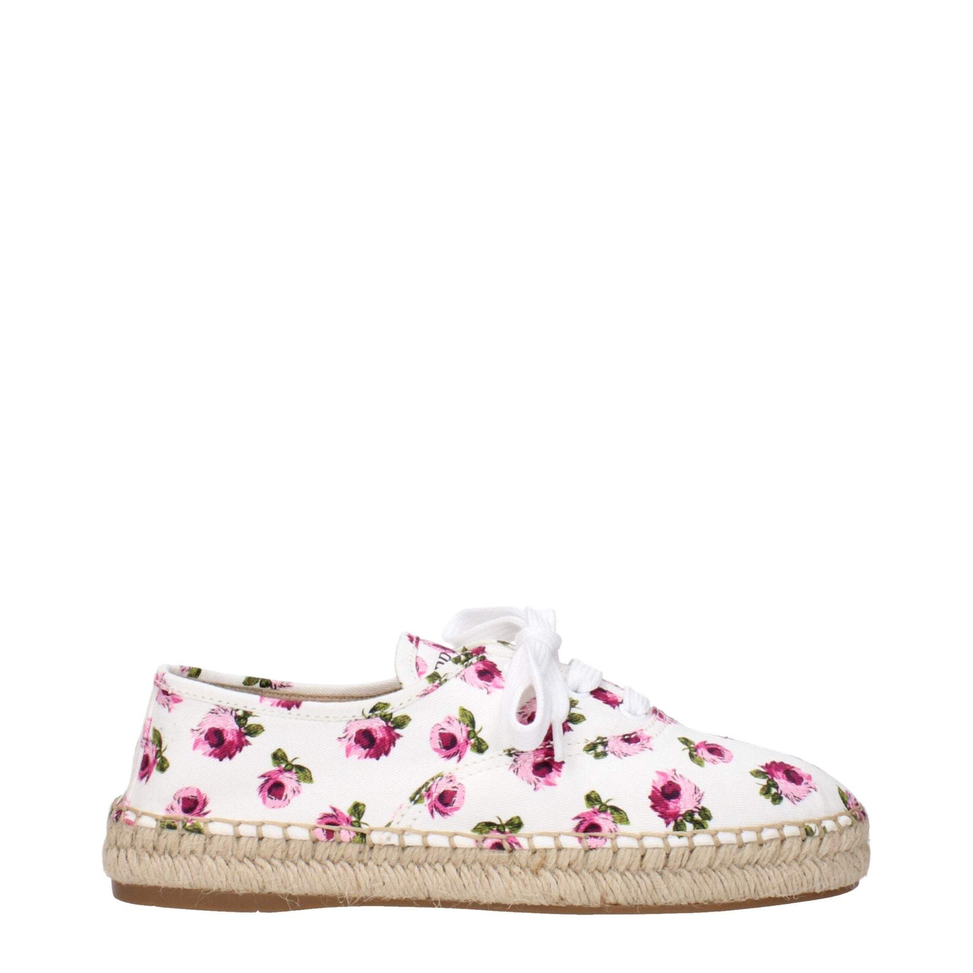 Espadrilles en tissu blanc Prada