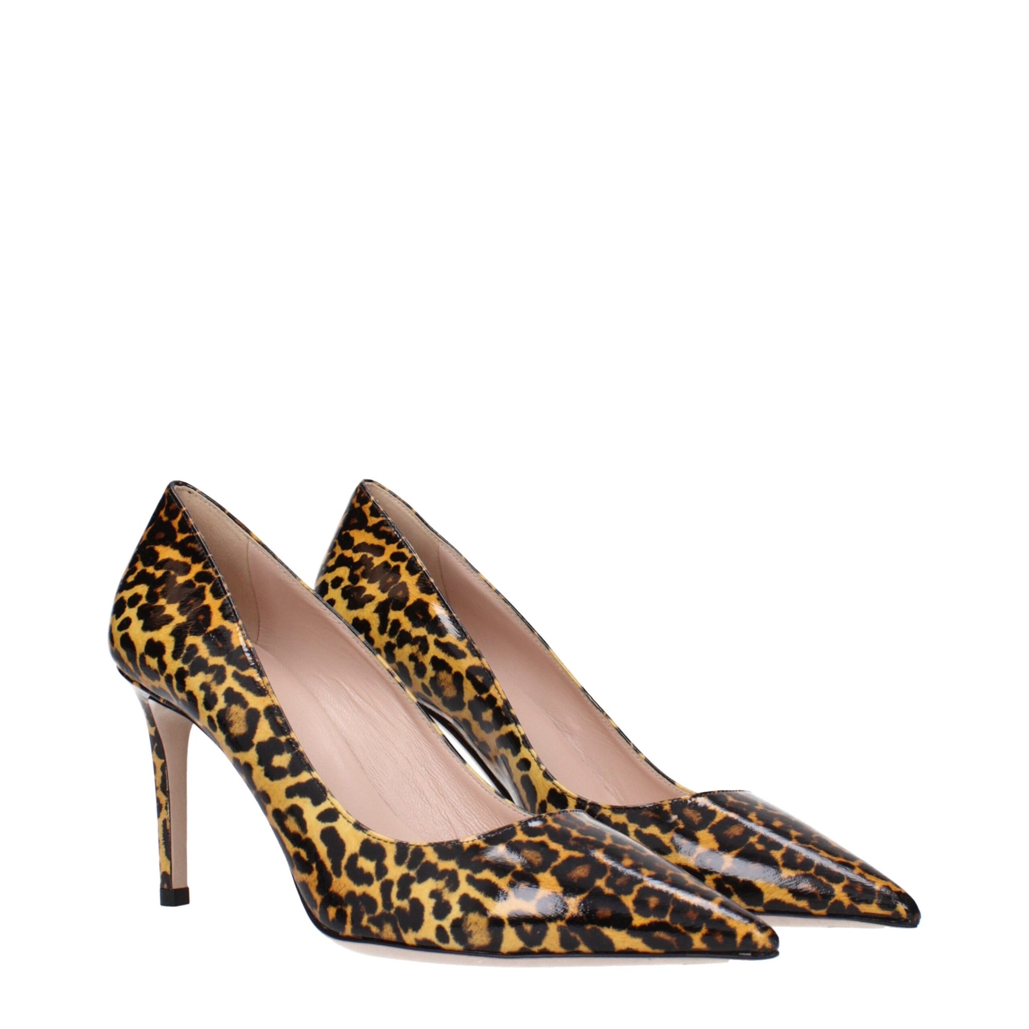 Broche en cuir marron Miu Miu