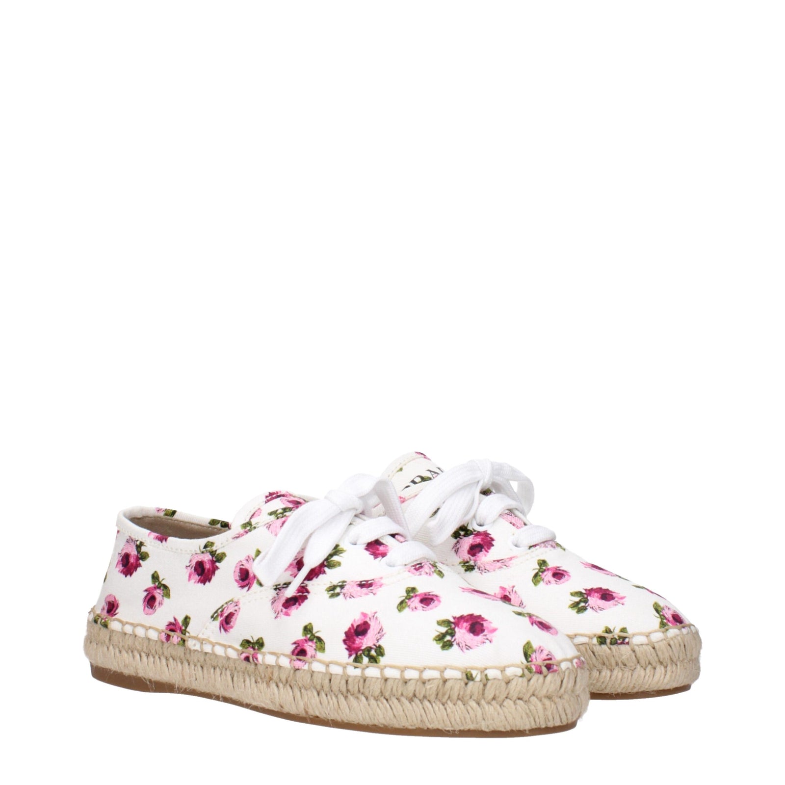 Espadrilles en tissu blanc Prada