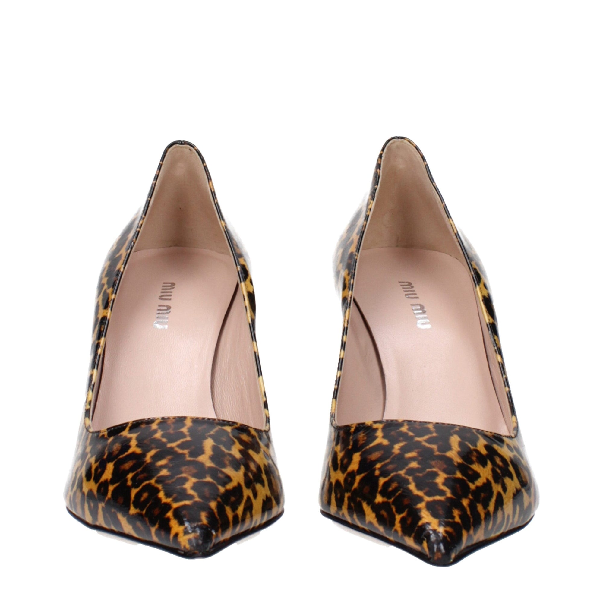 Broche en cuir marron Miu Miu