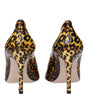 Broche en cuir marron Miu Miu