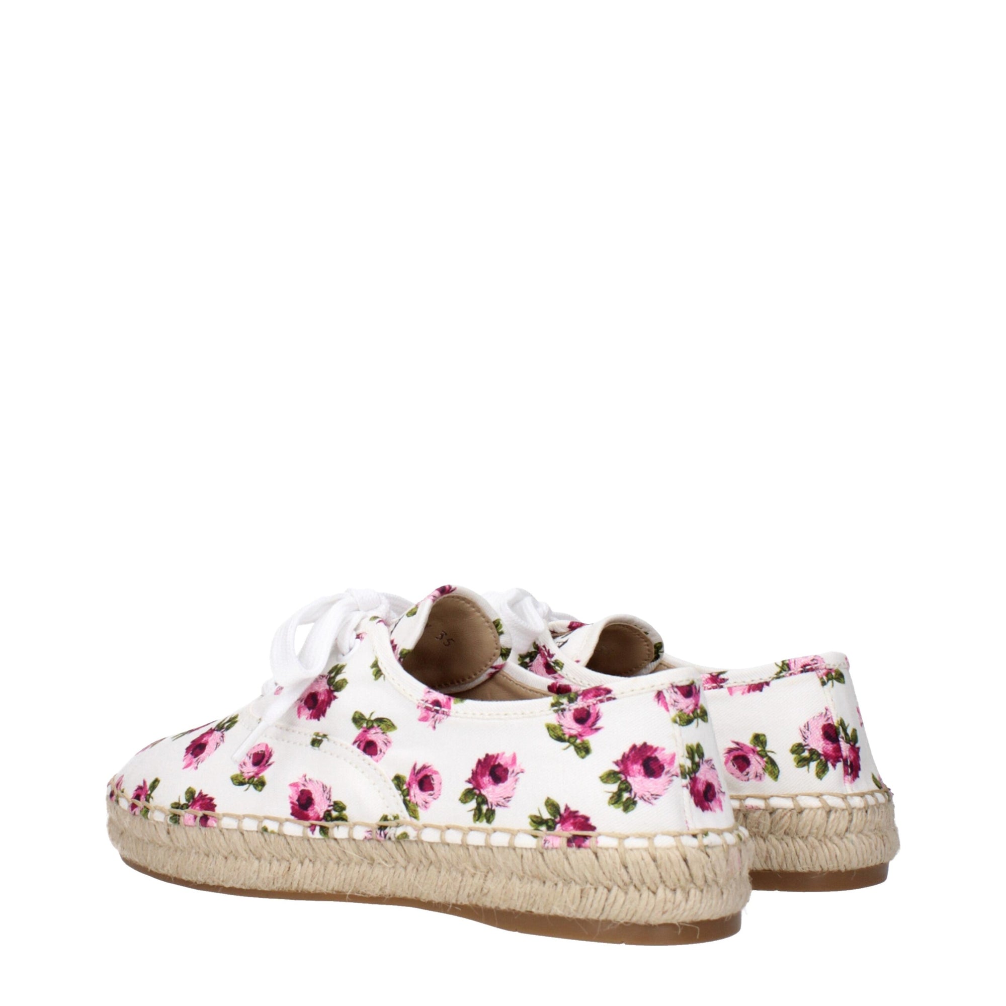 Espadrilles en tissu blanc Prada
