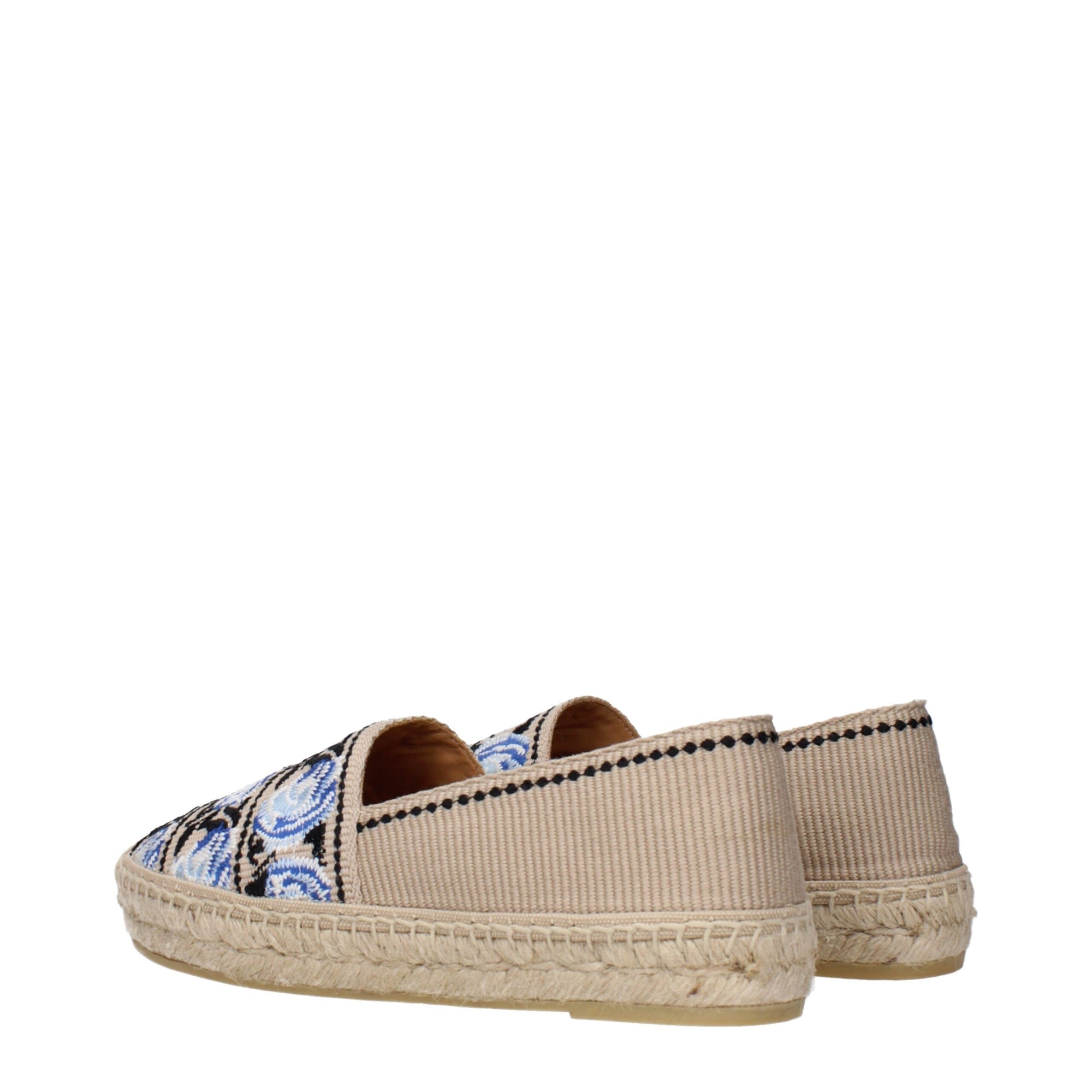 Espadrilles en tissu beige Prada
